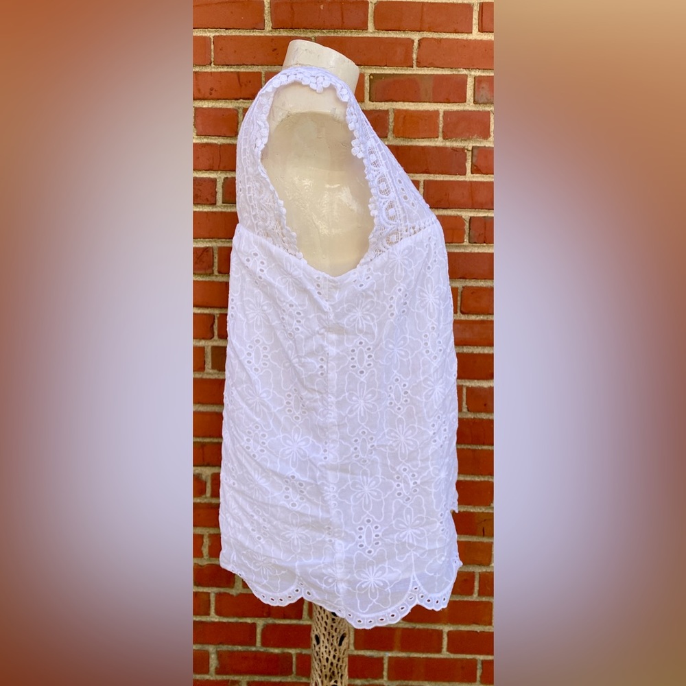 Knox Rose | White Lace Top Size L. | MK 15 - Picture 7 of 16